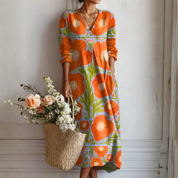 Gloria | Abstract Floral Dress