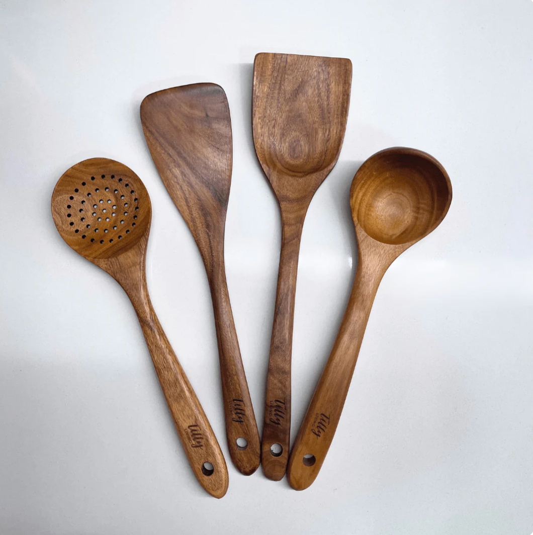 Natural Teak Kitchen Utensil Set