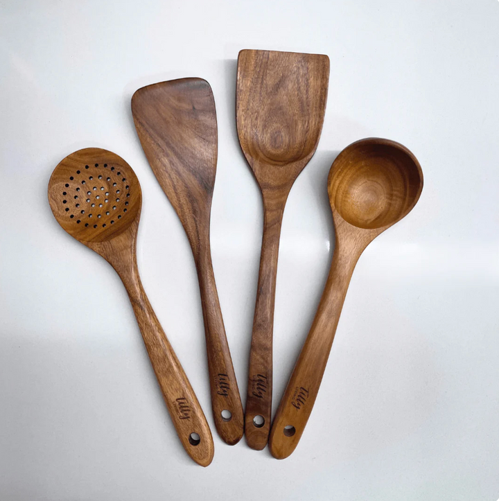 Natural Teak Kitchen Utensil Set